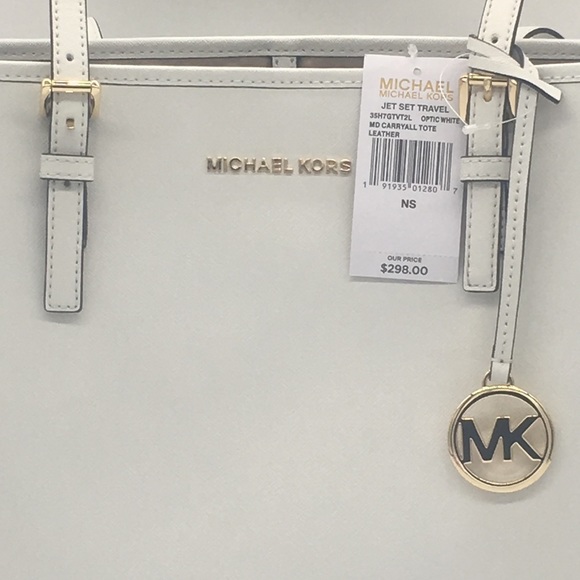 MICHAEL KORS MD CARRYALL TOTE OPTIC WHT - Picture 8 of 8